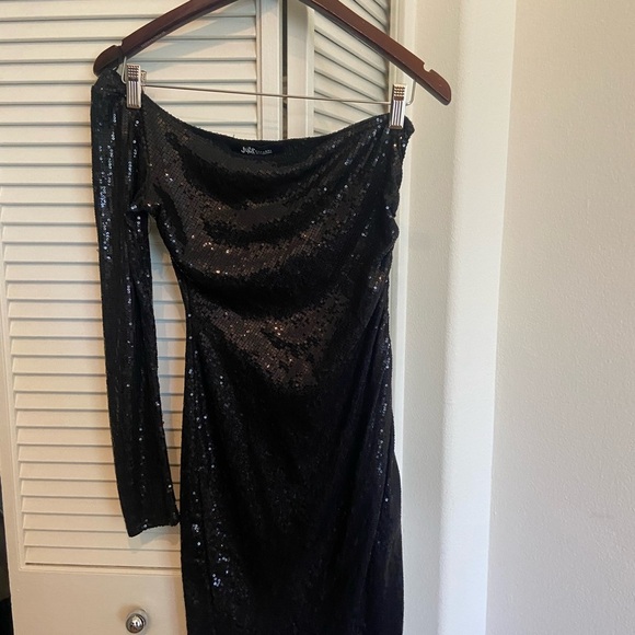 Windsor Black Sequin Dress size Small - Picture 2 of 14